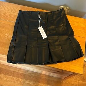 Faux leather skirt